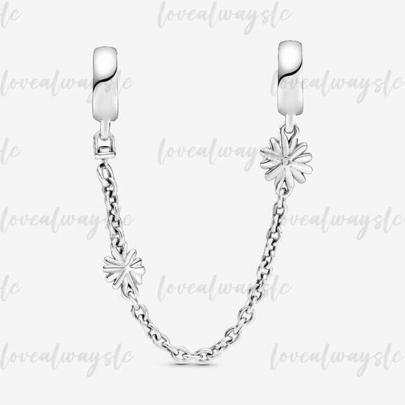 Pandora Daisy Flower Safety Chain Charm - Picture 2 of 4